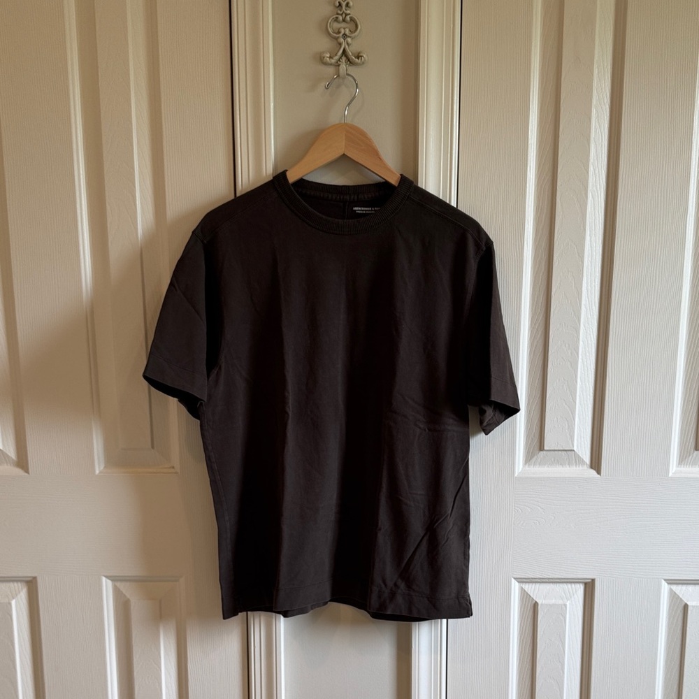 Abercrombie & Fitch Brown Premium Essentials Short Sleeve Tee